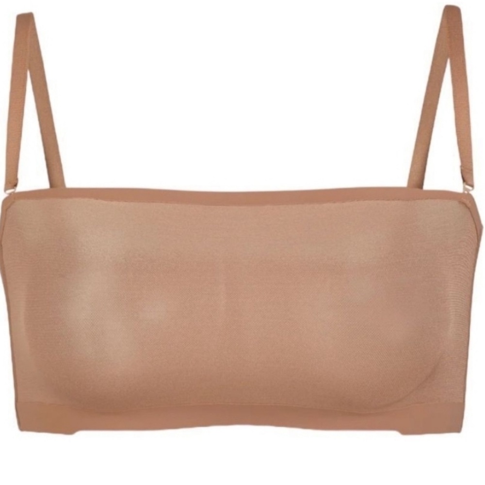 SKIMS Seamless Bandeau Bra Nude XL NWOT Adjustable Straps